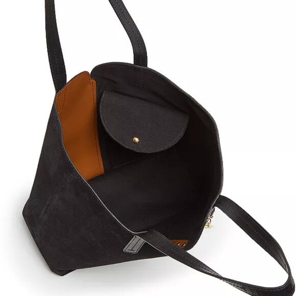 See by Chloé Gaia Leather & Suede Tote Black Gold studs purse Shoulder bag - Picture 12 of 12